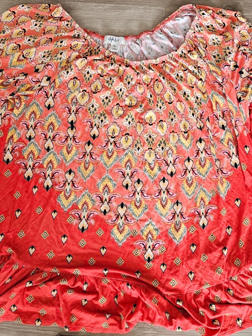 Style & Co Boho Peasant Blouse – Size 2x